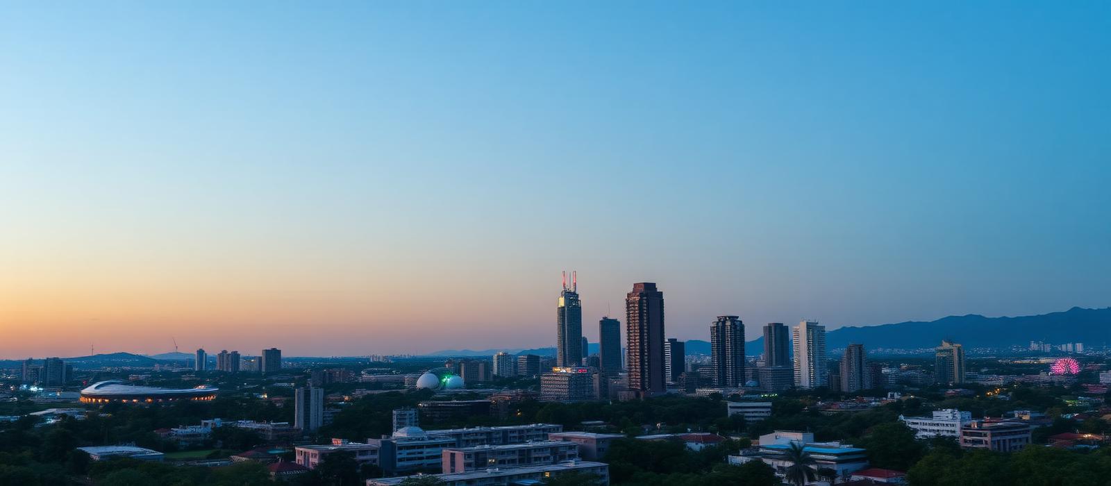 Nairobi skyline at dusk